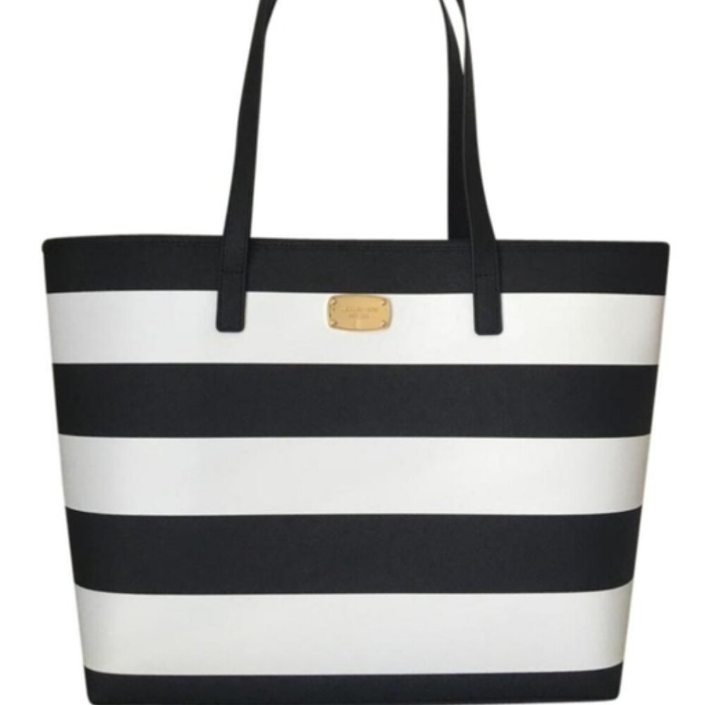 Michael Kors Striped Jet Set Tote Bag